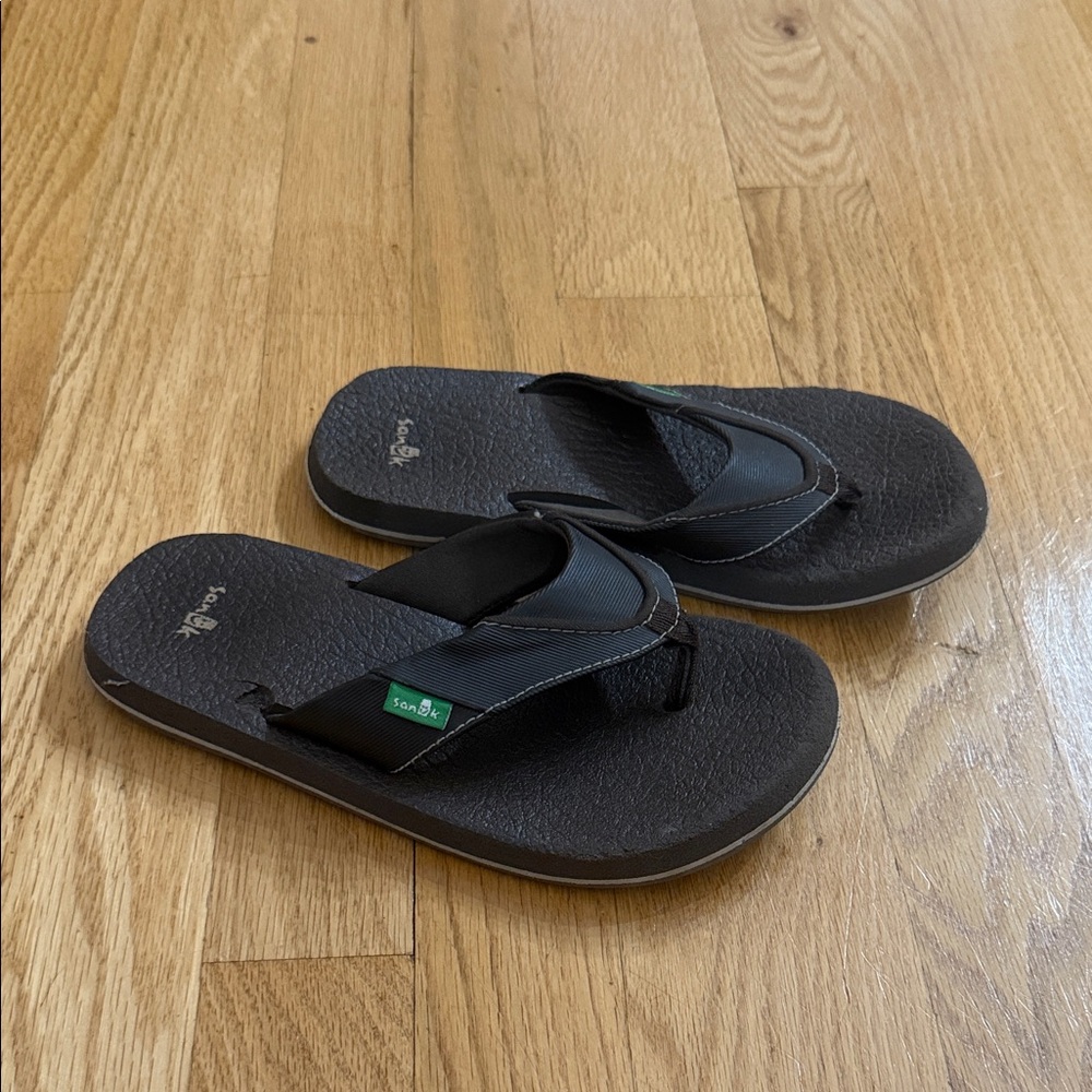 Sanuk Kids Dark Cocoa Brown Flip Flops